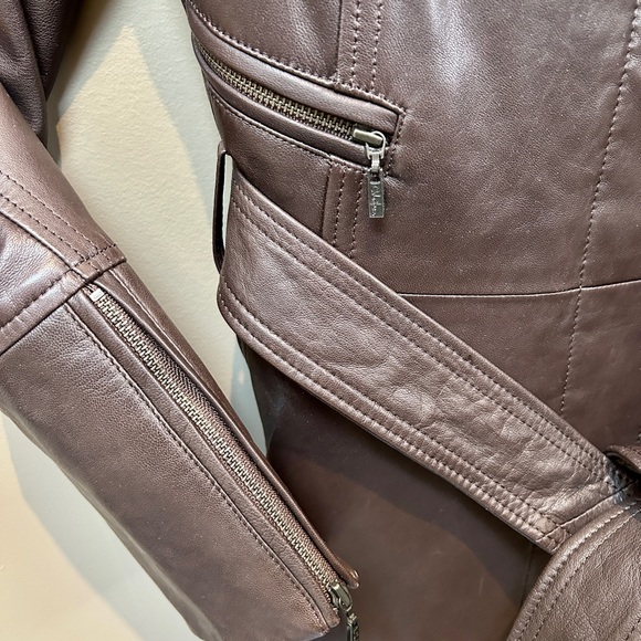 Cole Haan Brown Lambskin Jacket (Size 4) - Picture 4 of 9